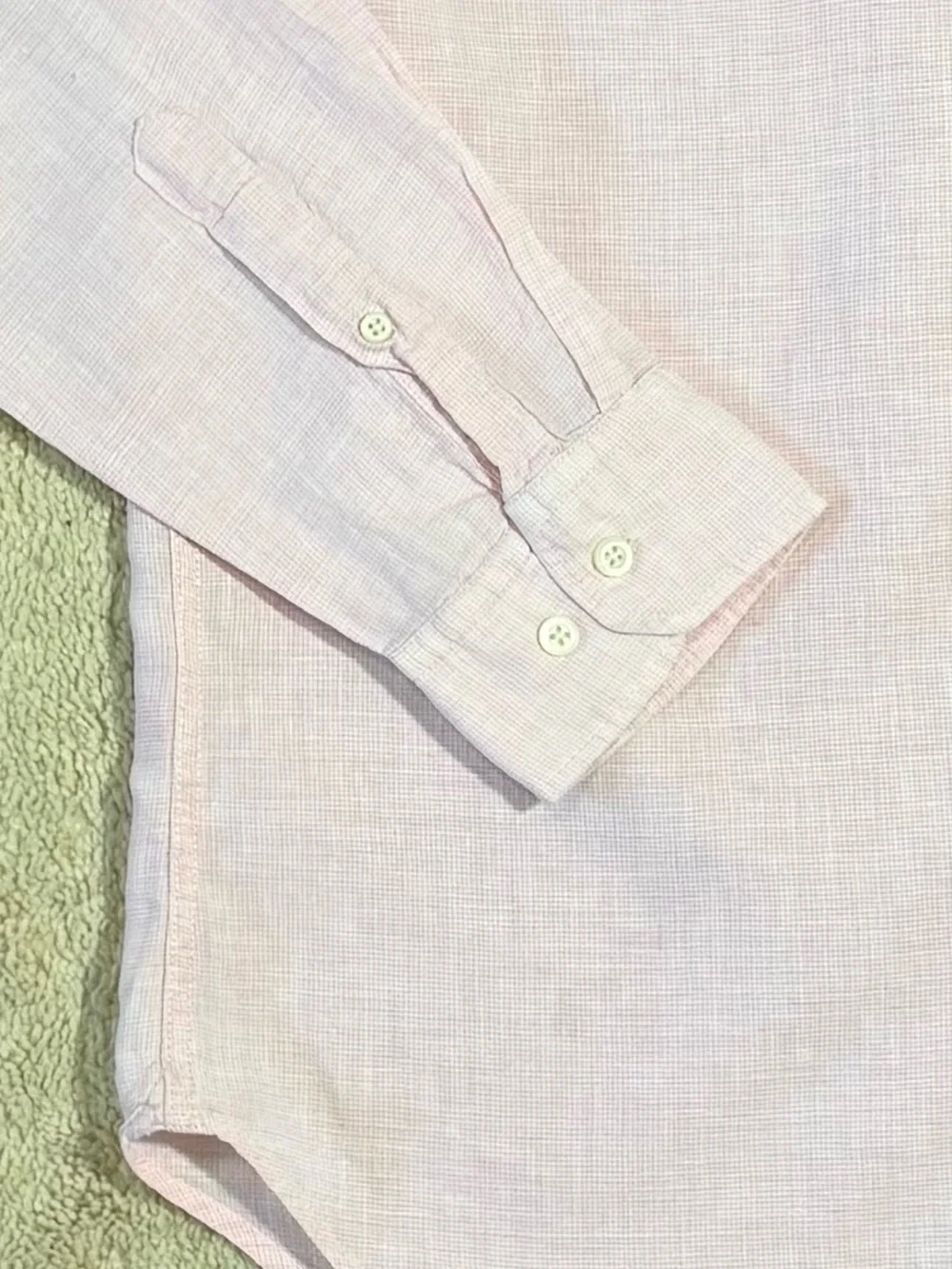 Banana Republic Camden Fit 100% Linen Men's Pink Button-Down Shirt Size Large